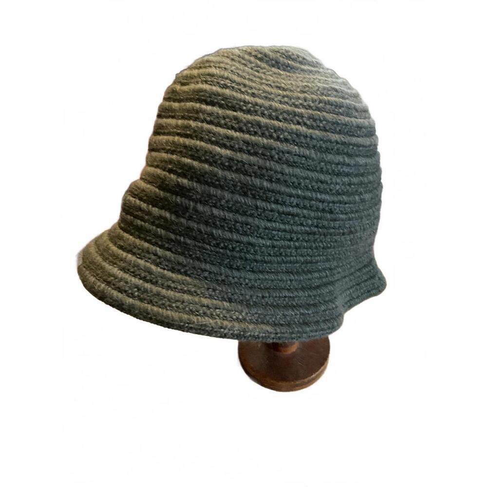 Betmar Made in Italy wool/Alpaca Blend Green Crochet Bucket Hat